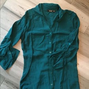 Teal blouse